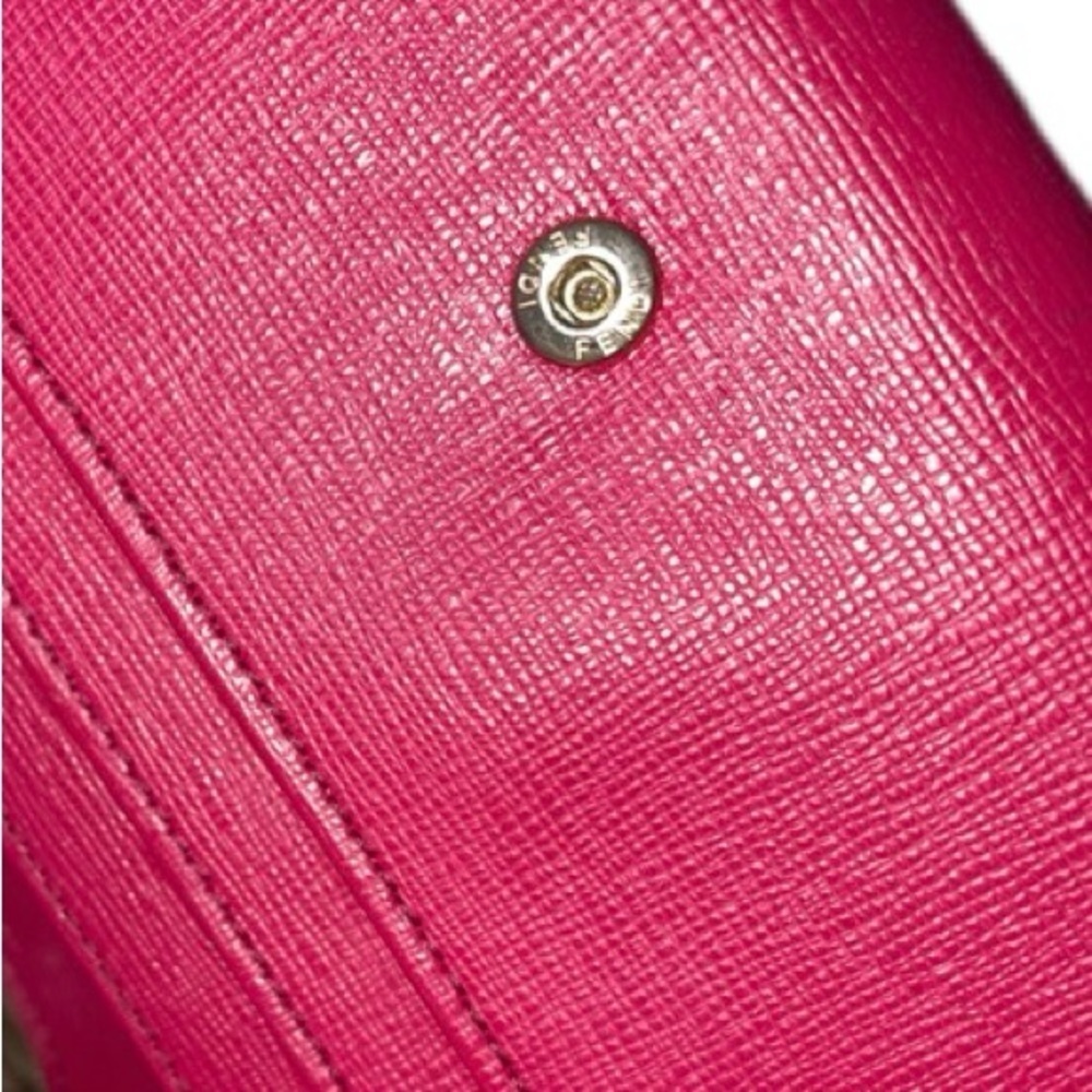 Fendi Women’s Leather Crayons Continental Wallet, Fuschia Pink - Picture 5 of 16